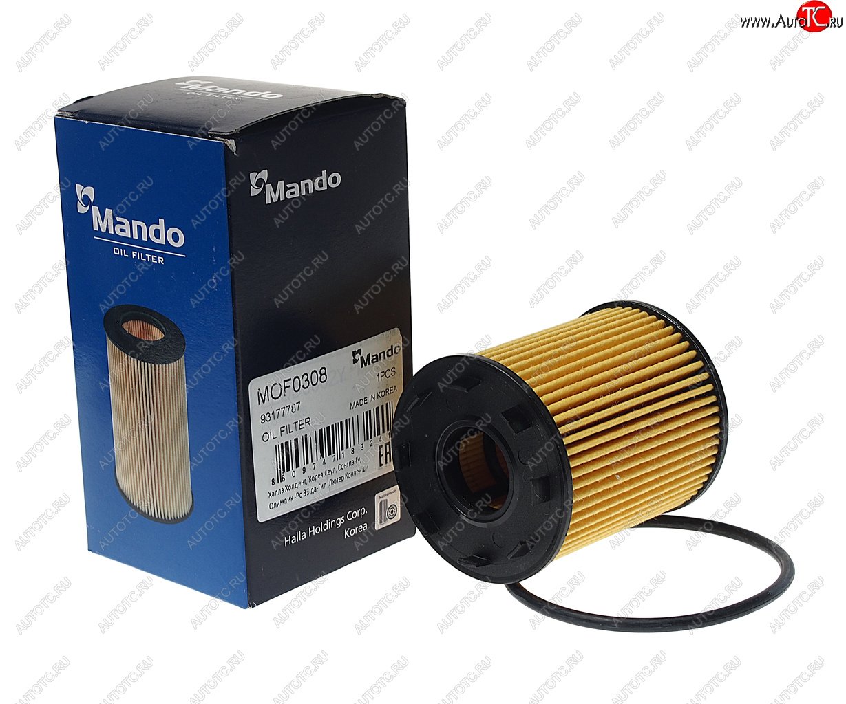 268 р. Фильтр масляный OPEL Astra H,Agila,Meriva,Corsa (03-) (D/1.3 CDTI) MANDO MANDO mof0308 MANDO mof0308  с доставкой в г. Кемерово