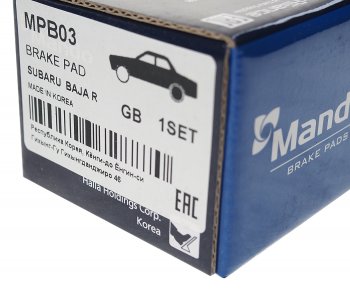 989 р. Колодки тормозные SUBARU Forester (08-),Legacy (05-09),Outback (08-) задние (4шт.) MANDO MANDO mpb03  с доставкой в г. Кемерово. Увеличить фотографию 3