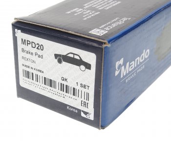 1 359 р. Колодки тормозные SSANGYONG Rexton (02-) передние (4шт.) MANDO MANDO mpd20  с доставкой в г. Кемерово. Увеличить фотографию 3