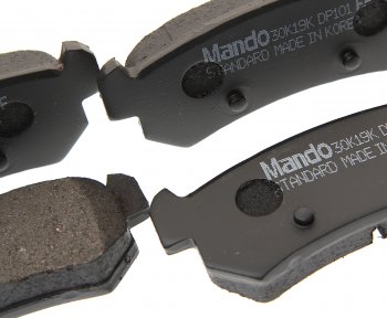 849 р. Колодки тормозные CHEVROLET Lacetti (-06),Nubira (1.41.8) (03-) задние (4шт.) MANDO MANDO mpd22  с доставкой в г. Кемерово. Увеличить фотографию 2