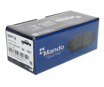 1 179 р. Колодки тормозные NISSAN Primera P12E (00-) задние (4шт.) MANDO MANDO mpf14 MANDO mpf14  с доставкой в г. Кемерово. Увеличить фотографию 2