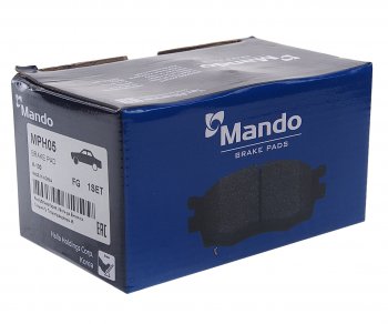 2 399 р. Колодки тормозные передние (4шт.) MANDO Hyundai Porter AU,KR (1996-2011)  с доставкой в г. Кемерово. Увеличить фотографию 2