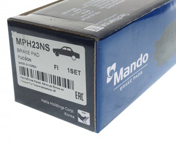 1 789 р. Колодки тормозные HYUNDAI Tucson KIA Sportage (04-) передние (4шт.) MANDO MANDO mph23ns MANDO mph23ns  с доставкой в г. Кемерово. Увеличить фотографию 3