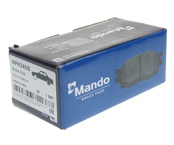 2 059 р. Колодки тормозные HYUNDAI Santa Fe (06-),H-1 KIA Sorento (06-) задние (4шт.) MANDO MANDO mph34ns  с доставкой в г. Кемерово. Увеличить фотографию 2