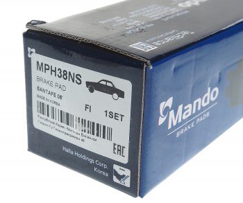 3 199 р. Колодки тормозные HYUNDAI Santa Fe (06-) передние (4шт.) MANDO MANDO mph38ns  с доставкой в г. Кемерово. Увеличить фотографию 3