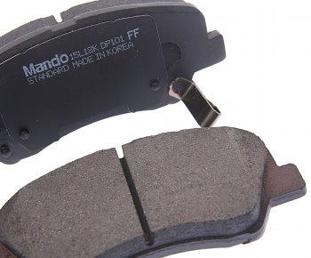 1 269 р. Колодки тормозные передние (4шт.) MANDO KIA Rio 4 FB дорестайлинг седан (2016-2020)  с доставкой в г. Кемерово. Увеличить фотографию 2