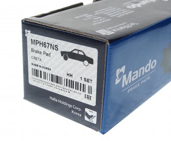 2 989 р. Колодки тормозные HYUNDAI Creta (17-),i30 KIA Ceed (07-) передние (4шт.) MANDO MANDO mph67ns MANDO mph67ns  с доставкой в г. Кемерово. Увеличить фотографию 3
