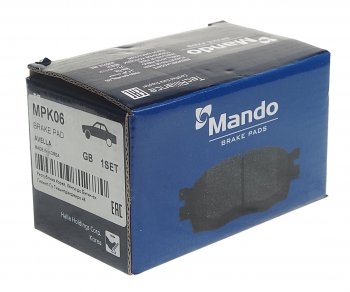 779 р. Колодки тормозные KIA Rio (00-), Avella (-99) MAZDA 323 (-98), Demio (-03) передние (4шт.) MANDO MANDO mpk06 MANDO mpk06  с доставкой в г. Кемерово. Увеличить фотографию 2