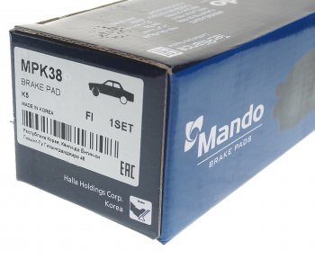 1 199 р. Колодки тормозные KIA Optima (11-) передние (4шт.) MANDO MANDO mpk38  с доставкой в г. Кемерово. Увеличить фотографию 3