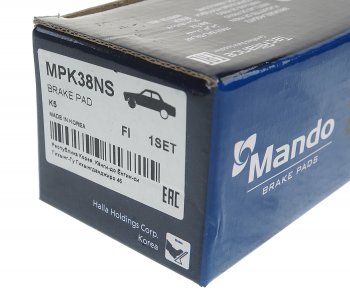1 279 р. Колодки тормозные KIA Optima (11-) передние (4шт.) MANDO MANDO mpk38ns MANDO mpk38ns  с доставкой в г. Кемерово. Увеличить фотографию 3