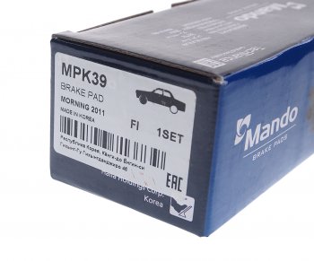 1 059 р. Колодки тормозные KIA Picanto (11-) передние (4шт.) MANDO MANDO mpk39 MANDO mpk39  с доставкой в г. Кемерово. Увеличить фотографию 3