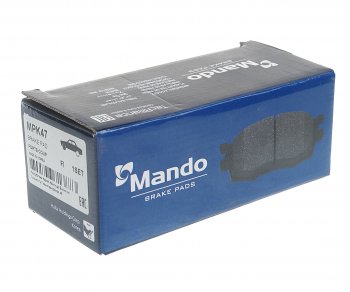 629 р. Колодки тормозные передние R16 (4шт.) MANDO KIA Rio 4 FB дорестайлинг седан (2016-2020)  с доставкой в г. Кемерово. Увеличить фотографию 2