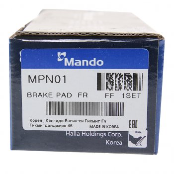 869 р. Колодки тормозные NISSAN Almera (N15) (95-98) передние (4шт.) MANDO MANDO mpn01  с доставкой в г. Кемерово. Увеличить фотографию 3