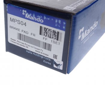 929 р. Колодки тормозные передние (4шт.) MANDO Nissan Almera Classic седан B10 (2006-2013)  с доставкой в г. Кемерово. Увеличить фотографию 3