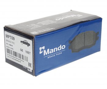 819 р. Колодки тормозные TOYOTA Yaris,Celica,Corolla задние (99-) (4шт.) MANDO MANDO mpt09 MANDO mpt09  с доставкой в г. Кемерово. Увеличить фотографию 2