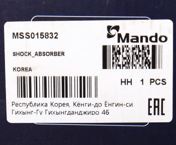 4 099 р. Амортизатор RENAULT Modus (04-) передний левый/правый газовый MANDO MANDO mss015832 MANDO mss015832  с доставкой в г. Кемерово. Увеличить фотографию 3