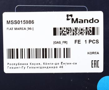4 399 р. Амортизатор FIAT Marea (96-07) передний левыйправый газовый MANDO MANDO mss015986  с доставкой в г. Кемерово. Увеличить фотографию 3