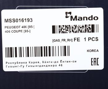 5 449 р. Амортизатор PEUGEOT 406 (96-04) передний правый газовый MANDO MANDO mss016193 MANDO mss016193  с доставкой в г. Кемерово. Увеличить фотографию 3