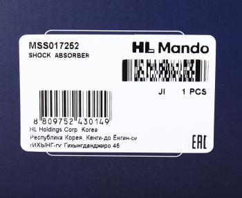 7 499 р. Амортизатор HONDA Civic (00-05) передний левый газовый MANDO MANDO mss017252  с доставкой в г. Кемерово. Увеличить фотографию 3