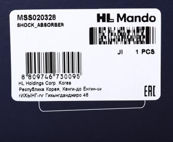 6 599 р. Амортизатор MITSUBISHI Lancer 10 (CY2A,CY4A) (07-) передний левый газовый MANDO MANDO mss020328  с доставкой в г. Кемерово. Увеличить фотографию 4