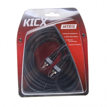 599 р. Кабель RCA 1х1 5м KICX KICX mtr 15  с доставкой в г. Кемерово. Увеличить фотографию 1