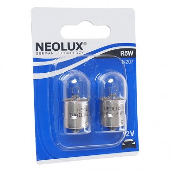 103 р. Лампа 12V R5W BA15s 50лм блистер (2шт.) Standard NEOLUX NEOLUX n207-02b  с доставкой в г. Кемерово. Увеличить фотографию 1