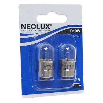 130 р. Лампа 12V R10W BA15s 125лм блистер (2шт.) Standard NEOLUX NEOLUX n245-02b  с доставкой в г. Кемерово. Увеличить фотографию 1