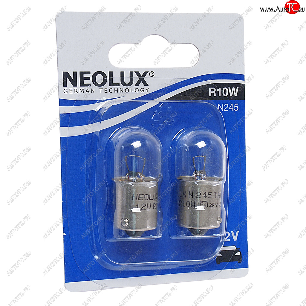 130 р. Лампа 12V R10W BA15s 125лм блистер (2шт.) Standard NEOLUX NEOLUX n245-02b  с доставкой в г. Кемерово