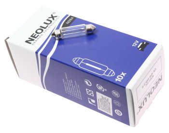71 р. Лампа 12V C10W SV8.5-8 41мм 100лм Standard NEOLUX NEOLUX n264  с доставкой в г. Кемерово. Увеличить фотографию 1