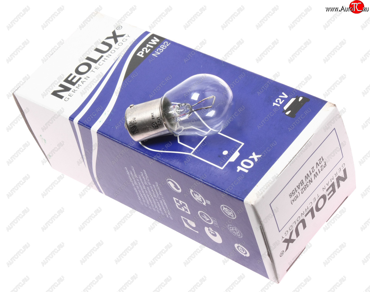 57 р. Лампа 12V P21W BA15s 460лм Standard NEOLUX NEOLUX n382  с доставкой в г. Кемерово