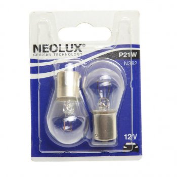 160 р. Лампа 12V P21W BA15s 460лм блистер (2шт.) Standard NEOLUX NEOLUX n382-02b  с доставкой в г. Кемерово. Увеличить фотографию 1