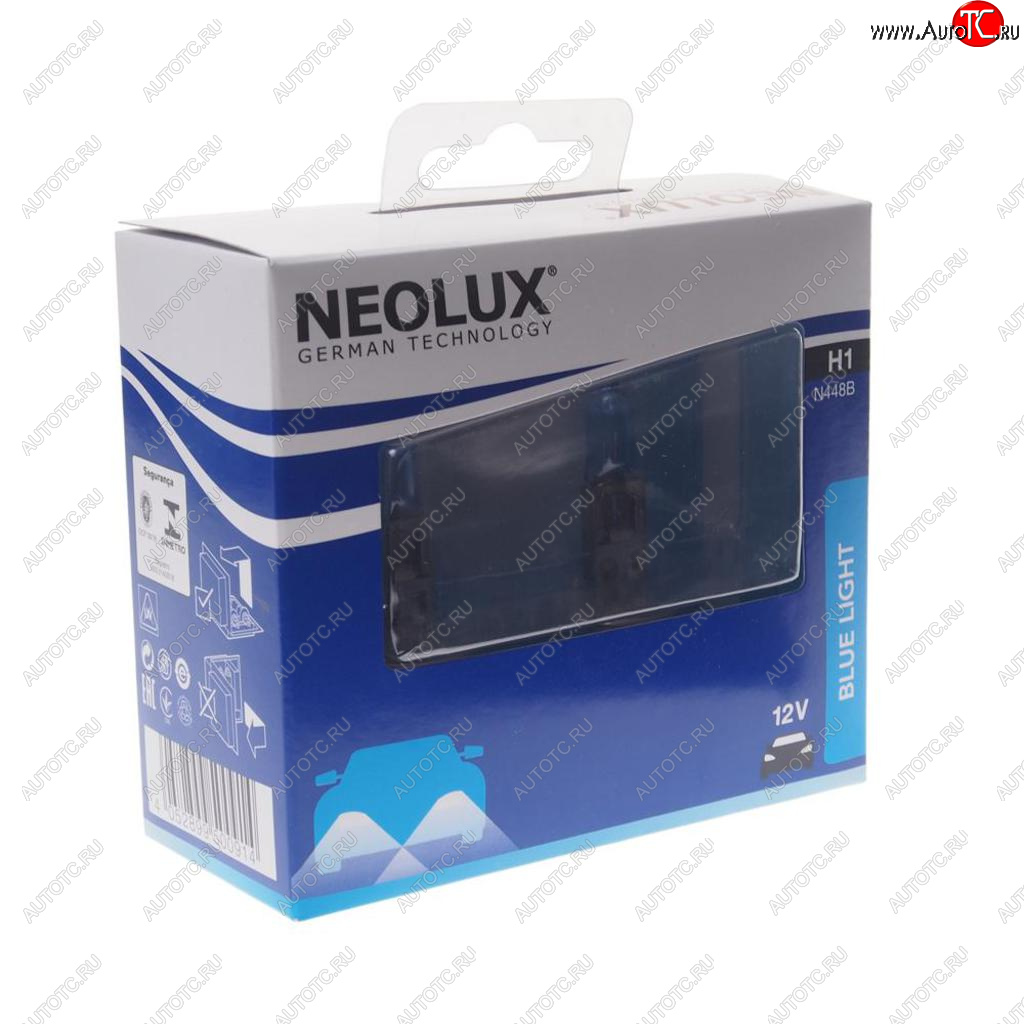 699 р. Лампа 12V H1 55W P14.5s 4000K 1550лм бокс (2шт.) Blue Light NEOLUX NEOLUX n448b-2scb  с доставкой в г. Кемерово