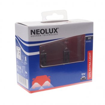 649 р. Лампа 12V H1 55W P14.5s +50% 3200K 1550лм бокс (2шт.) Extra Light NEOLUX NEOLUX n448el-2scb  с доставкой в г. Кемерово. Увеличить фотографию 1