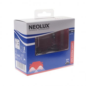 769 р. Лампа 12V H4 6055W P43t +50% 16501000лм бокс (2шт.) Extra Light NEOLUX NEOLUX n472el-2scb  с доставкой в г. Кемерово. Увеличить фотографию 1