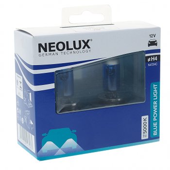 899 р. Лампа 12V H4 10090W P43t 5000K 16501000лм бокс (2шт.) Blue Power Light NEOLUX NEOLUX n472hc-2scb  с доставкой в г. Кемерово. Увеличить фотографию 1