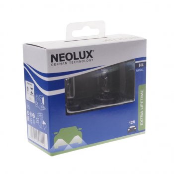 629 р. Лампа 12V H4 6055W P43t 16501000лм бокс (2шт.) Extra Lifetime NEOLUX NEOLUX n472ll-2scb  с доставкой в г. Кемерово. Увеличить фотографию 1