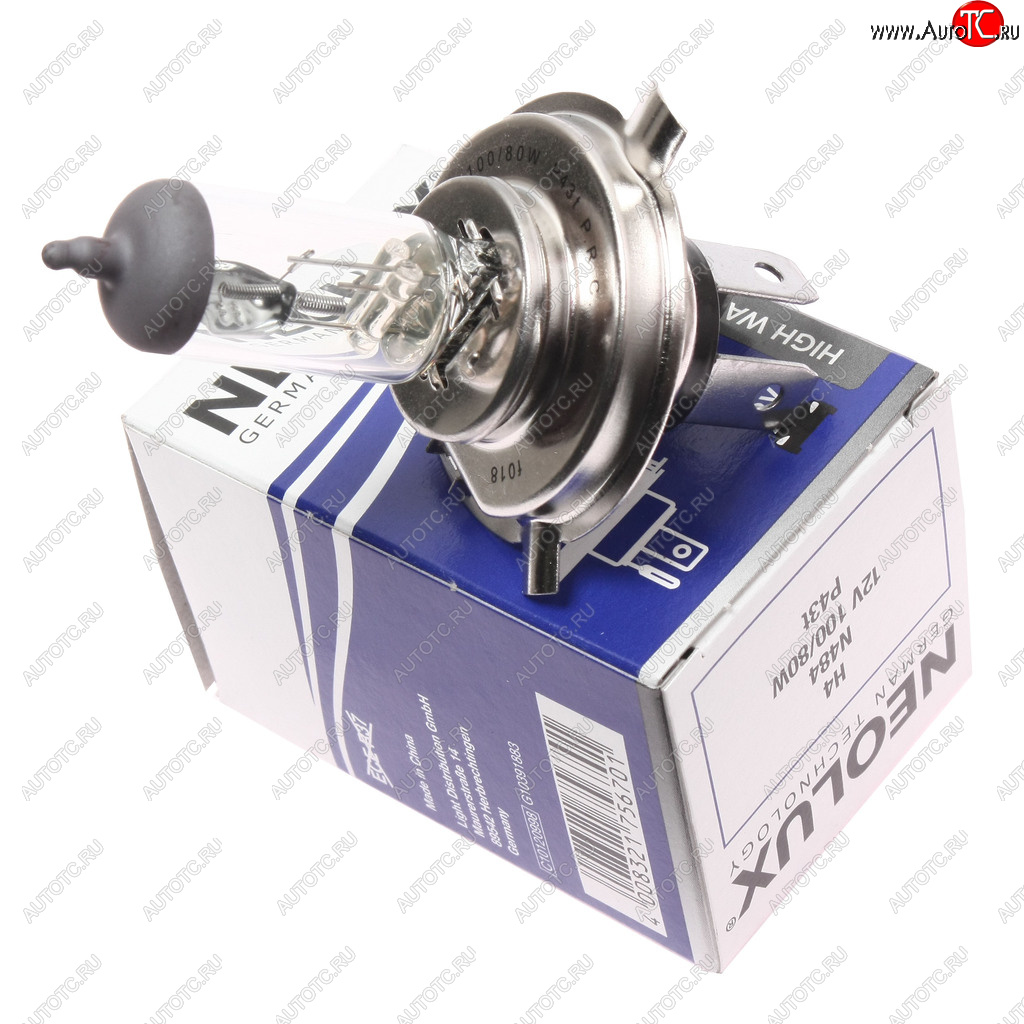 209 р. Лампа 12V H4 10080W P43t 3200K 29001500лм Power Light NEOLUX NEOLUX n484  с доставкой в г. Кемерово