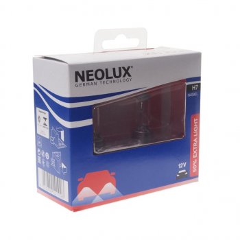 1 099 р. Лампа 12V H7 55W PX26d +50% 1500лм бокс (2шт.) Extra Light NEOLUX NEOLUX n499el-2scb  с доставкой в г. Кемерово. Увеличить фотографию 1