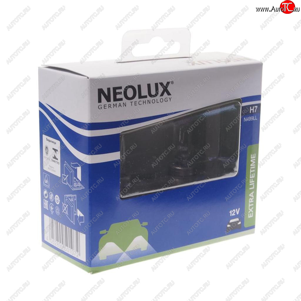 869 р. Лампа 12V H7 55W PX26d 1500лм бокс (2шт.) Extra Lifetime NEOLUX NEOLUX n499ll-2scb  с доставкой в г. Кемерово