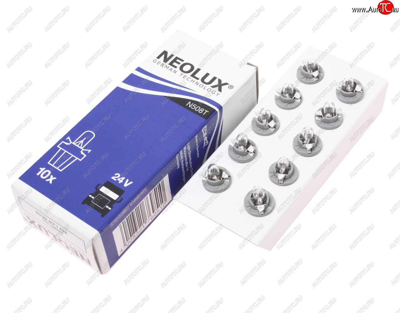 130 р. Лампа 24V 1.2W B8.5d серый патрон Standard NEOLUX NEOLUX n508t  с доставкой в г. Кемерово