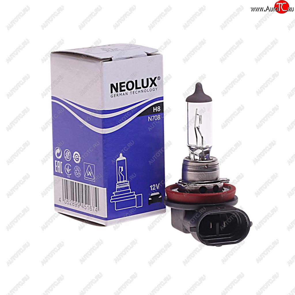 659 р. Лампа 12V H8 35W PGJ19-1 800лм Standard NEOLUX NEOLUX n708  с доставкой в г. Кемерово