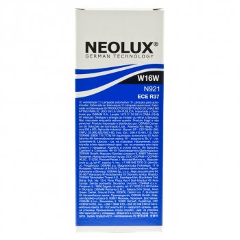 57 р. Лампа 12V W16W W2.1x9.5d Standard NEOLUX NEOLUX n921  с доставкой в г. Кемерово. Увеличить фотографию 4