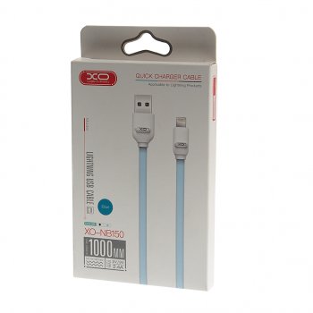 176 р. Кабель iPhone (5-) 1м голубой XO XO nb150 blue  с доставкой в г. Кемерово. Увеличить фотографию 2