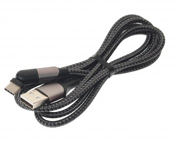 479 р. Кабель USB Type C 1.2 м черный XO XO nb176 black  с доставкой в г. Кемерово. Увеличить фотографию 1