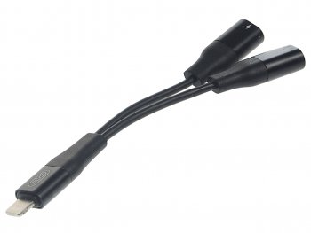 739 р. Переходник iPhone (5-) на jack 3.5 + зарядка черный XO XO nb181b black  с доставкой в г. Кемерово. Увеличить фотографию 2