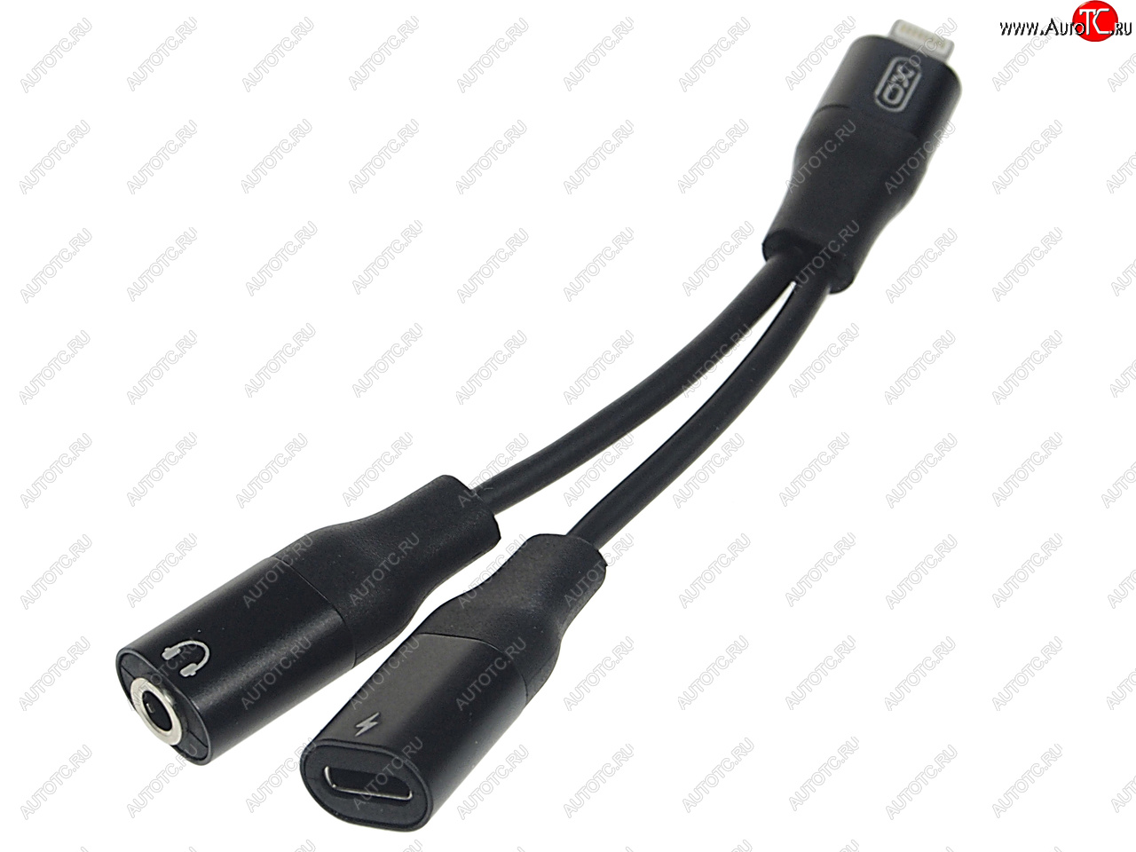 739 р. Переходник iPhone (5-) на jack 3.5 + зарядка черный XO XO nb181b black  с доставкой в г. Кемерово