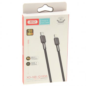 529 р. Кабель iPhone (5-)-USB Type C 1м черный XO XO nb183a black  с доставкой в г. Кемерово. Увеличить фотографию 2