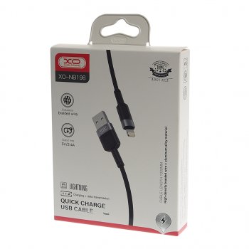 369 р. Кабель USB Type C 1м черный XO XO nb198 black  с доставкой в г. Кемерово. Увеличить фотографию 2