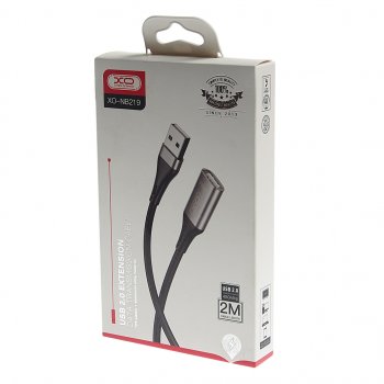 319 р. Кабель USB 2м удлинитель XO XO nb219 2m black  с доставкой в г. Кемерово. Увеличить фотографию 2