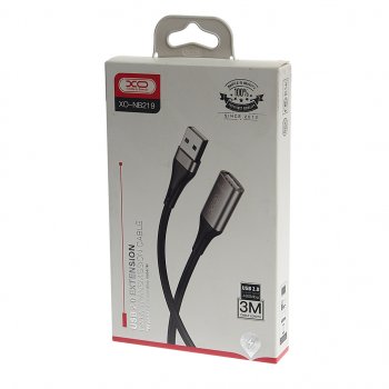 529 р. Кабель USB 3м удлинитель XO XO nb219 3m black  с доставкой в г. Кемерово. Увеличить фотографию 2